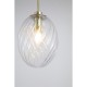 79074-006 Satin Brass Pendant with Clear Swirled Glass