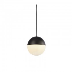 9589-006 Matt Black Pendant with White Diffuser