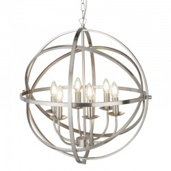 20990-006 Satin Silver 6 Light Pendant 20990-006 Satin Silver 6 Light Pendant