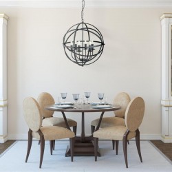 32884-006 Matt Black 6 Light Pendant