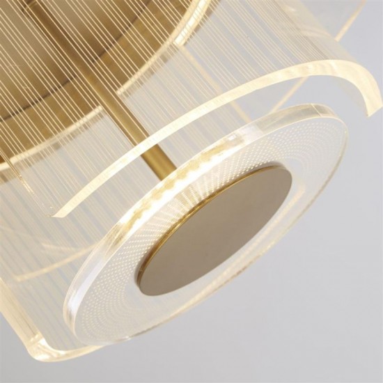 75414-006 Gold LED Flush with Clear Acrylic