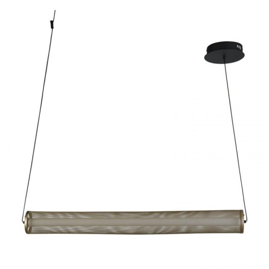 75397-006 Gold Mesh & Matt Black LED Pendant
