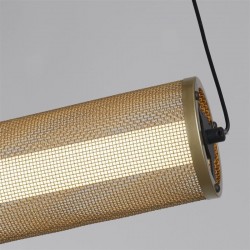 75397-006 Gold Mesh & Matt Black LED Pendant