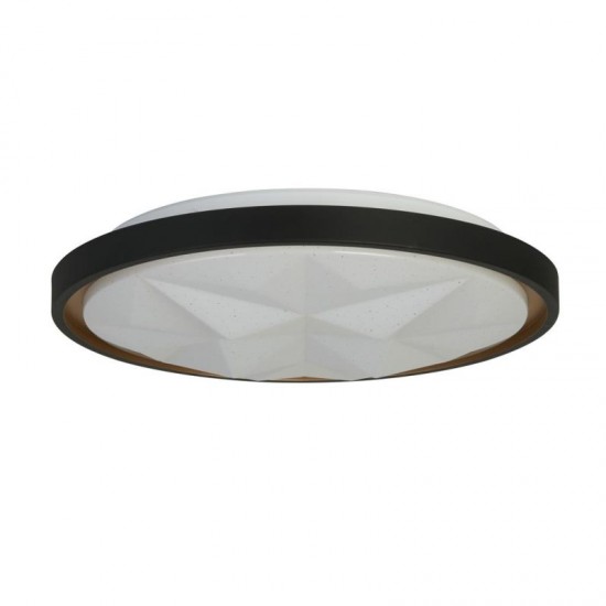 75440-006 Black & Gold LED Flush with Star Effect Diffuser