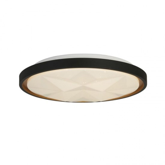 75440-006 Black & Gold LED Flush with Star Effect Diffuser