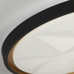 75440-006 Black & Gold LED Flush with Star Effect Diffuser