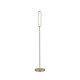 75423-006 Satin Brass LED Floor Lamp with Ribbed Glass