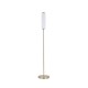75423-006 Satin Brass LED Floor Lamp with Ribbed Glass