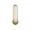 75422-006 Satin Brass LED Wall Lamp with Ribbed Glass