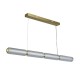 75424-006 Satin Brass LED over Island Fitting with Ribbed Glass