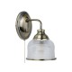 20996-006 Antique Brass Wall Lamp with Textured Glass