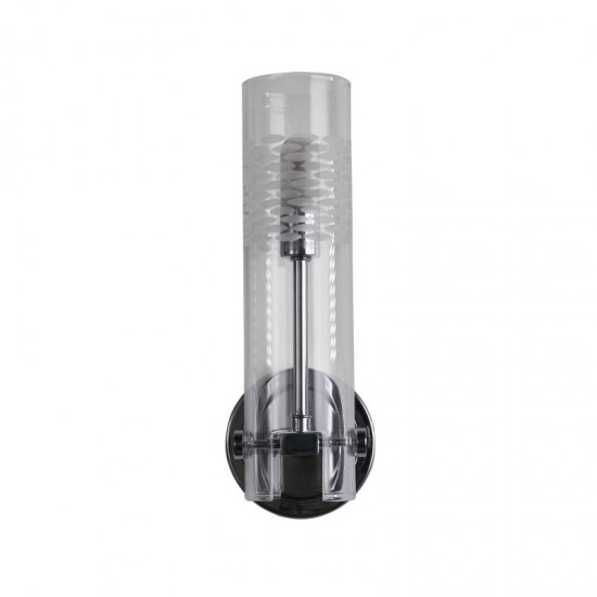 71929-006 Bathroom Chrome Wall Lamp with Clear Glass