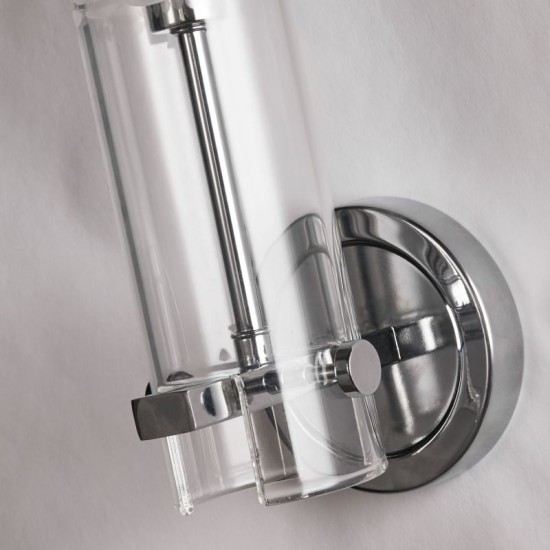 71929-006 Bathroom Chrome Wall Lamp with Clear Glass