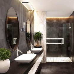 71929-006 Bathroom Chrome Wall Lamp with Clear Glass