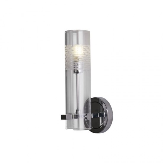 71929-006 Bathroom Chrome Wall Lamp with Clear Glass
