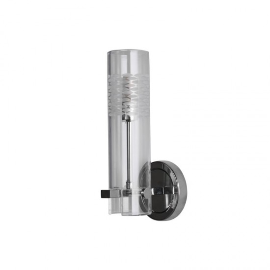 71929-006 Bathroom Chrome Wall Lamp with Clear Glass