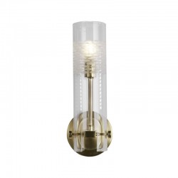 71930-006 Bathroom Satin Brass Wall Lamp with Clear Glass