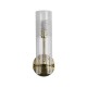 71930-006 Bathroom Satin Brass Wall Lamp with Clear Glass