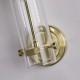 71930-006 Bathroom Satin Brass Wall Lamp with Clear Glass