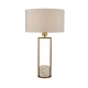 59539-006 Gold & White Marble Table Lamp with White Shade