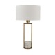 59539-006 Gold & White Marble Table Lamp with White Shade