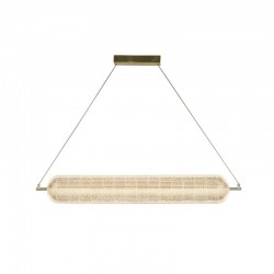 75460-006 Satin Brass LED over Island Fitting with Clear Acrylic Shade