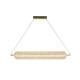 75460-006 Satin Brass LED over Island Fitting with Clear Acrylic Shade