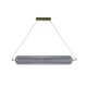 75460-006 Satin Brass LED over Island Fitting with Clear Acrylic Shade