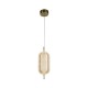 75458-006 Satin Brass LED Pendant with Clear Acrylic Shade