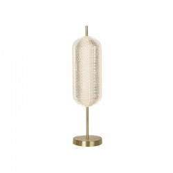 75459-006 Satin Brass LED Table Lamp with Clear Acrylic Shade