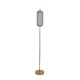 75457-006 Satin Brass LED Floor Lamp with Clear Acrylic Shade