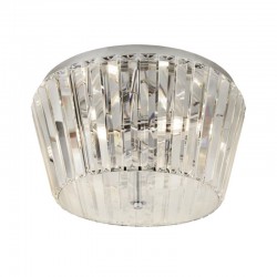 55008-006 Chrome 3 Light Flush with Crystal