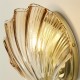 75466-006 Satin Brass Wall Lamp with Amber Ombre Glass IP44