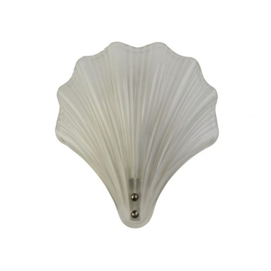 75467-006 Satin Silver Wall Lamp with Frosted Glass IP44