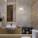 75467-006 Satin Silver Wall Lamp with Frosted Glass IP44