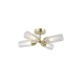 78918-006 Satin Brass 4 Light Flush with Ribbed Glass IP44