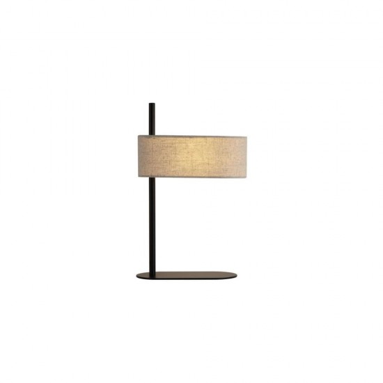 79096-006 Black Table Lamp with Oatmeal Linen Shade