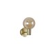 78915-006 Brass Wall Lamp with Ribbed Amber Glass IP44