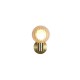 78915-006 Brass Wall Lamp with Ribbed Amber Glass IP44