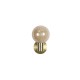 78915-006 Brass Wall Lamp with Ribbed Amber Glass IP44