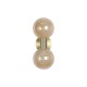 79098-006 Brass Wall Lamp with Ribbed Amber Glass IP44