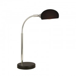 71941-006 Black & Chrome Table Lamp with Black Glass