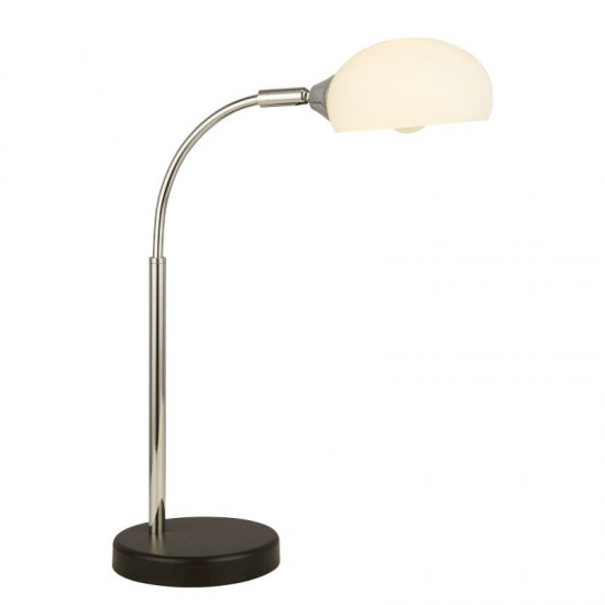 71942-006 Black & Chrome Table Lamp with Opal Glass