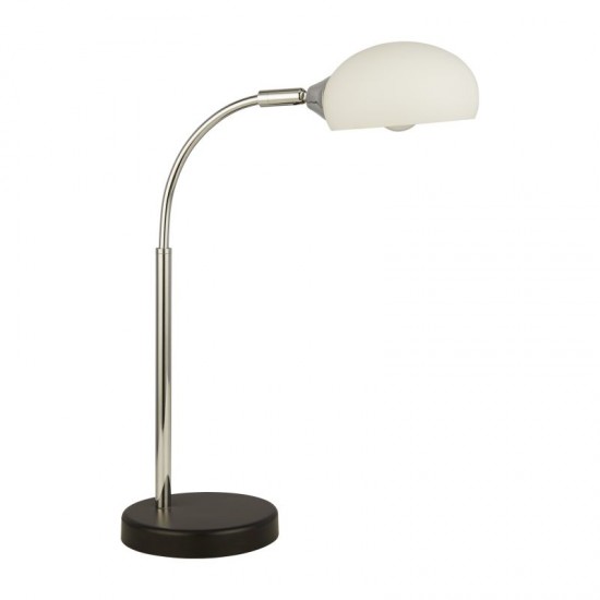 71942-006 Black & Chrome Table Lamp with Opal Glass