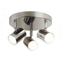 21031-006 LED Satin Silver Round 3 Light Spotlights 21031-006 LED Satin Silver Round 3 Light Spotlights
