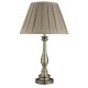 32037-006 Mink Shade & Antique Brass Table Lamp