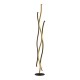 71950-006 Black LED Floor Lamp with Wood Effect