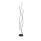 71950-006 Black LED Floor Lamp with Wood Effect