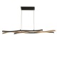 67219-006 Black LED over Island Fitting with Wood Effect