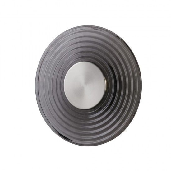 79104-006 Satin Nickel LED Wall Lamp with Grey Glass